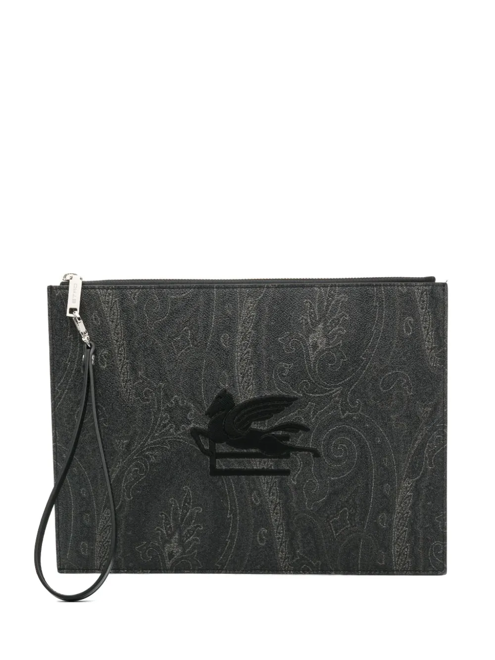 ETRO paisley-print clutch bag - Nero