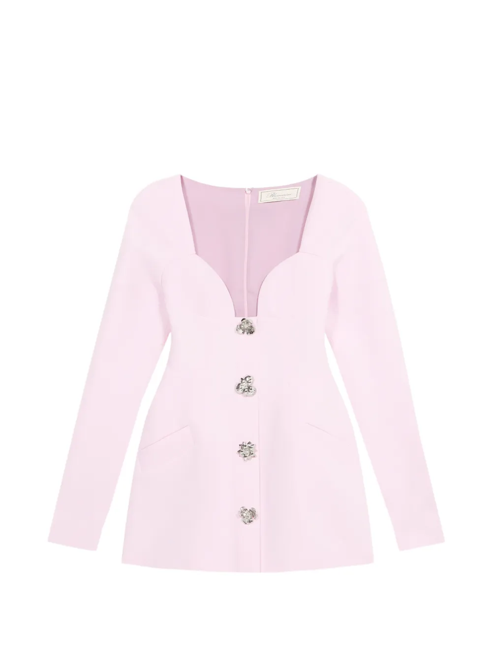Blumarine button-embellishment mini dress - Rosa