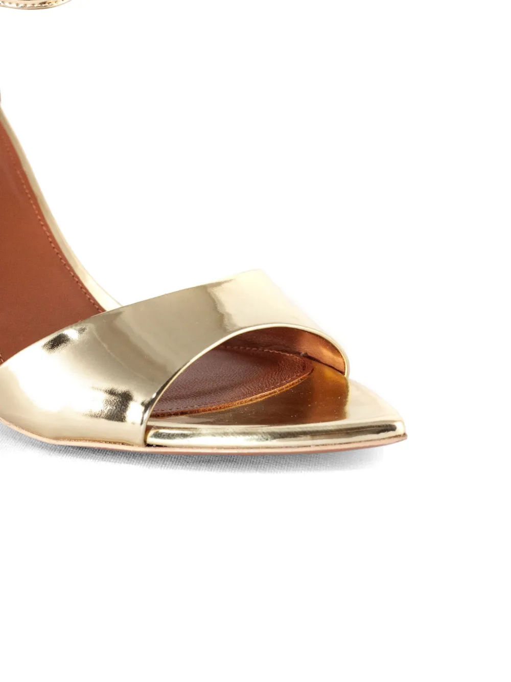 Castagna Aida metallic-effect leather sandals Goud