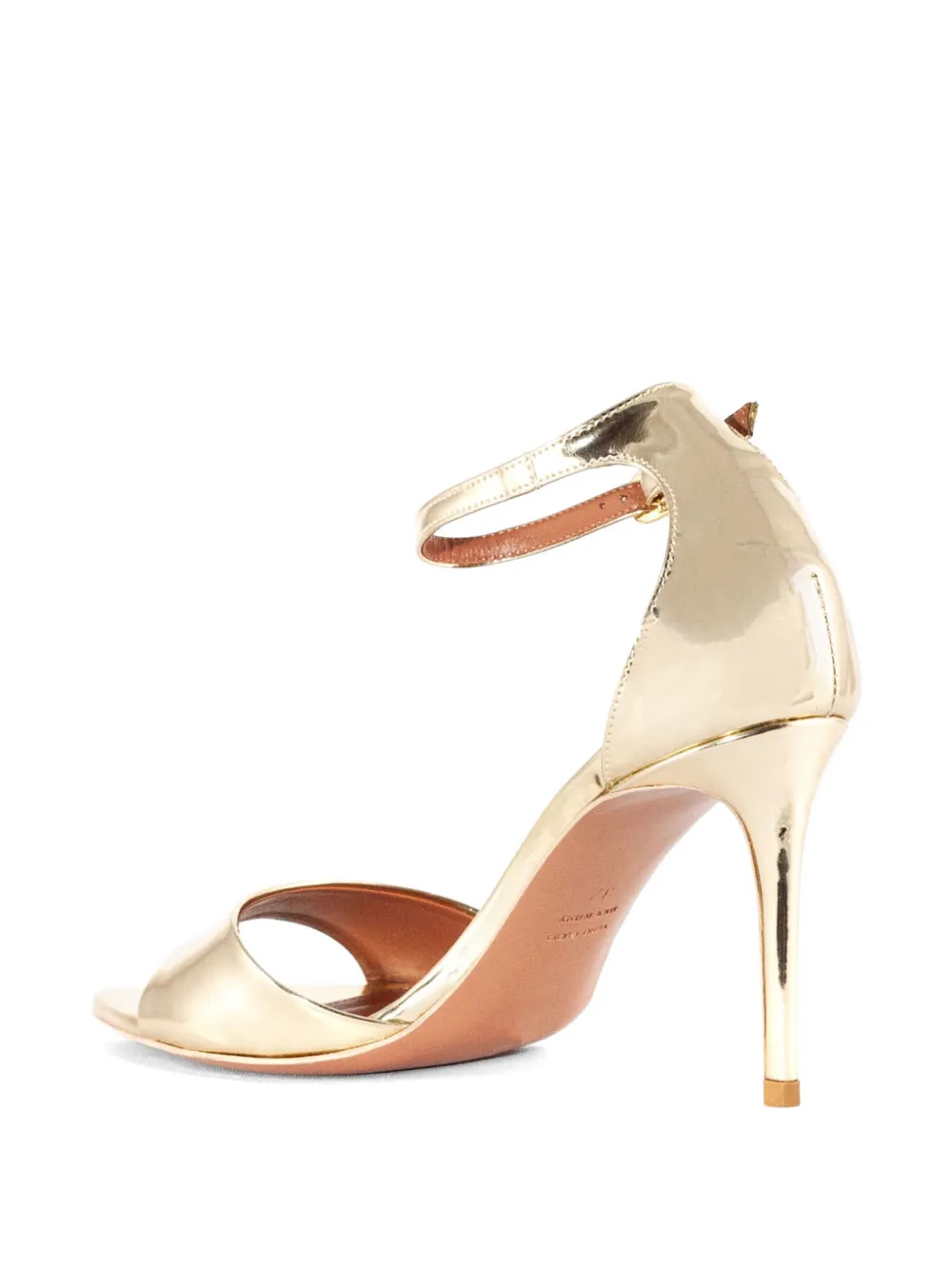 Castagna Aida metallic-effect leather sandals Goud