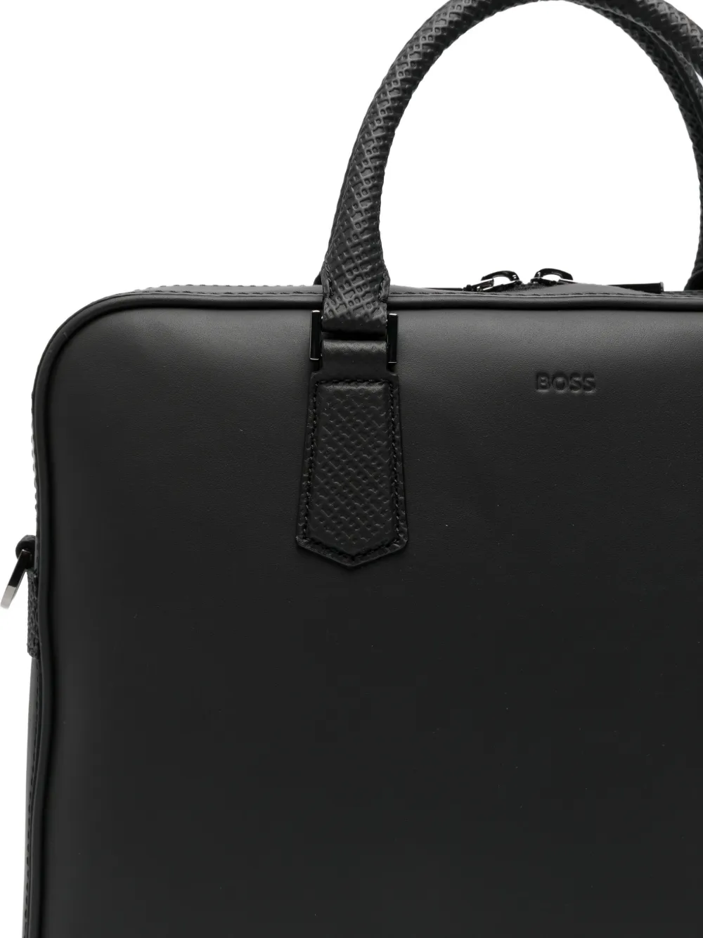  Boss Woven-handle Briefcase - Black 
