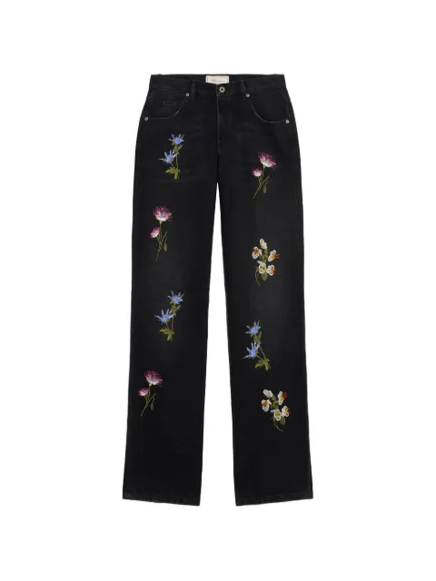 Blumarine floral-embroidered trousers