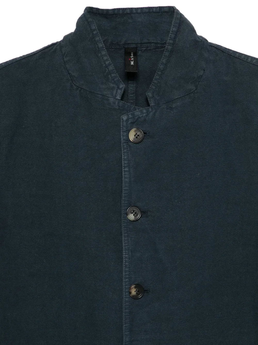  Kiton Button Patch Pocket Jacket - Blue 