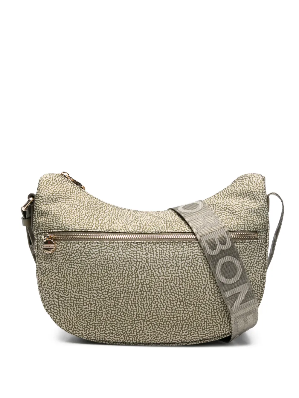 Borbonese small Luna zip crossbody bag - Verde