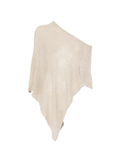 Enza Costa open-knit asymmetric poncho