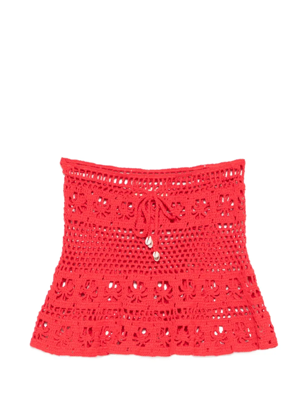 TERRY PUESTO crochet-knit skirt - Rot