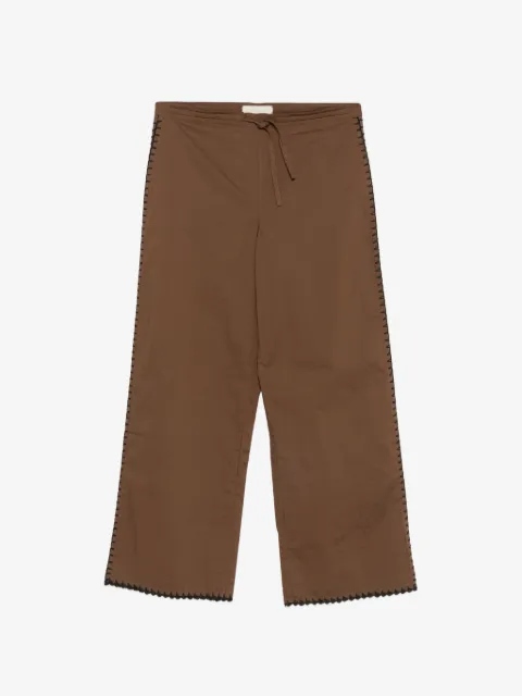 TERRY PUESTO Palazzo broek met afwerking met stiksels