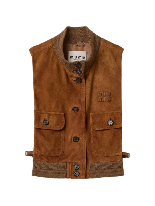 ジャケット・アウター Miu Miu utility cargo vest 33814331_64606502_600.jpg