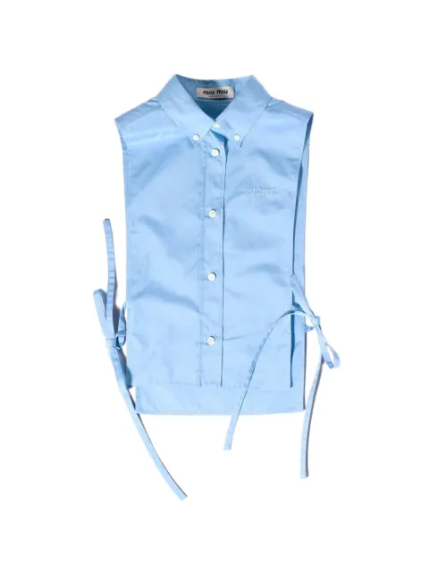 Miu Miu tie side sleeveless shirt