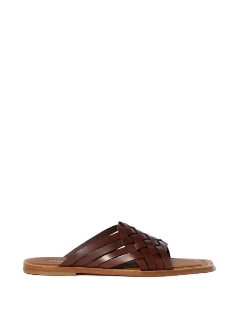 Miu Miu flip flops con diseño entretejido