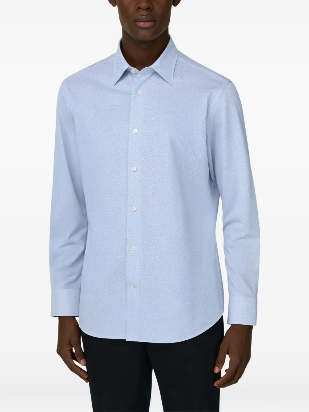 Boggi Milano Jersey overhemd Blauw