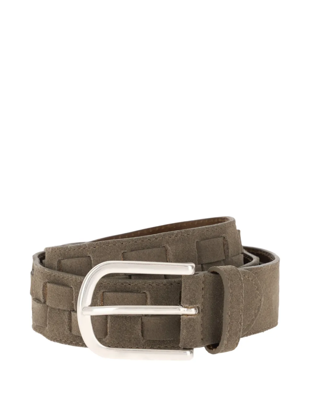 Boggi Milano woven suede belt - Marrone