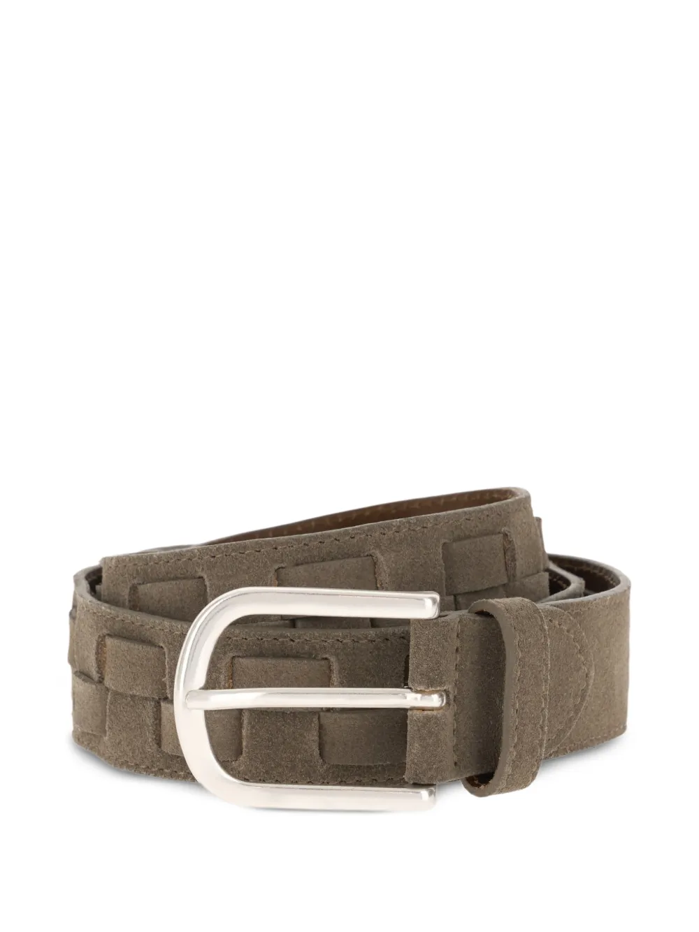 Boggi Milano woven suede belt - Marrone