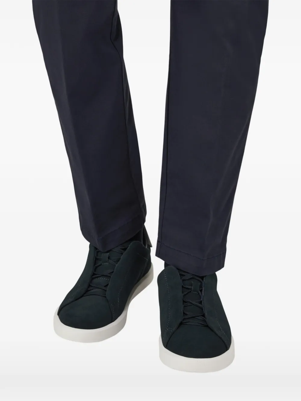 Boggi Milano Essence suède sneakers Blauw