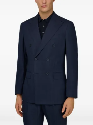 Prince Wales check double-breasted suit 4