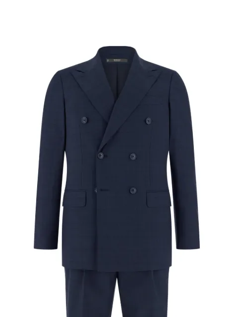 Boggi Milano Prince Wales check double-breasted suit