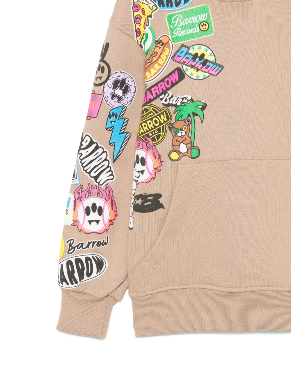 Barrow kids Hoodie met print Beige