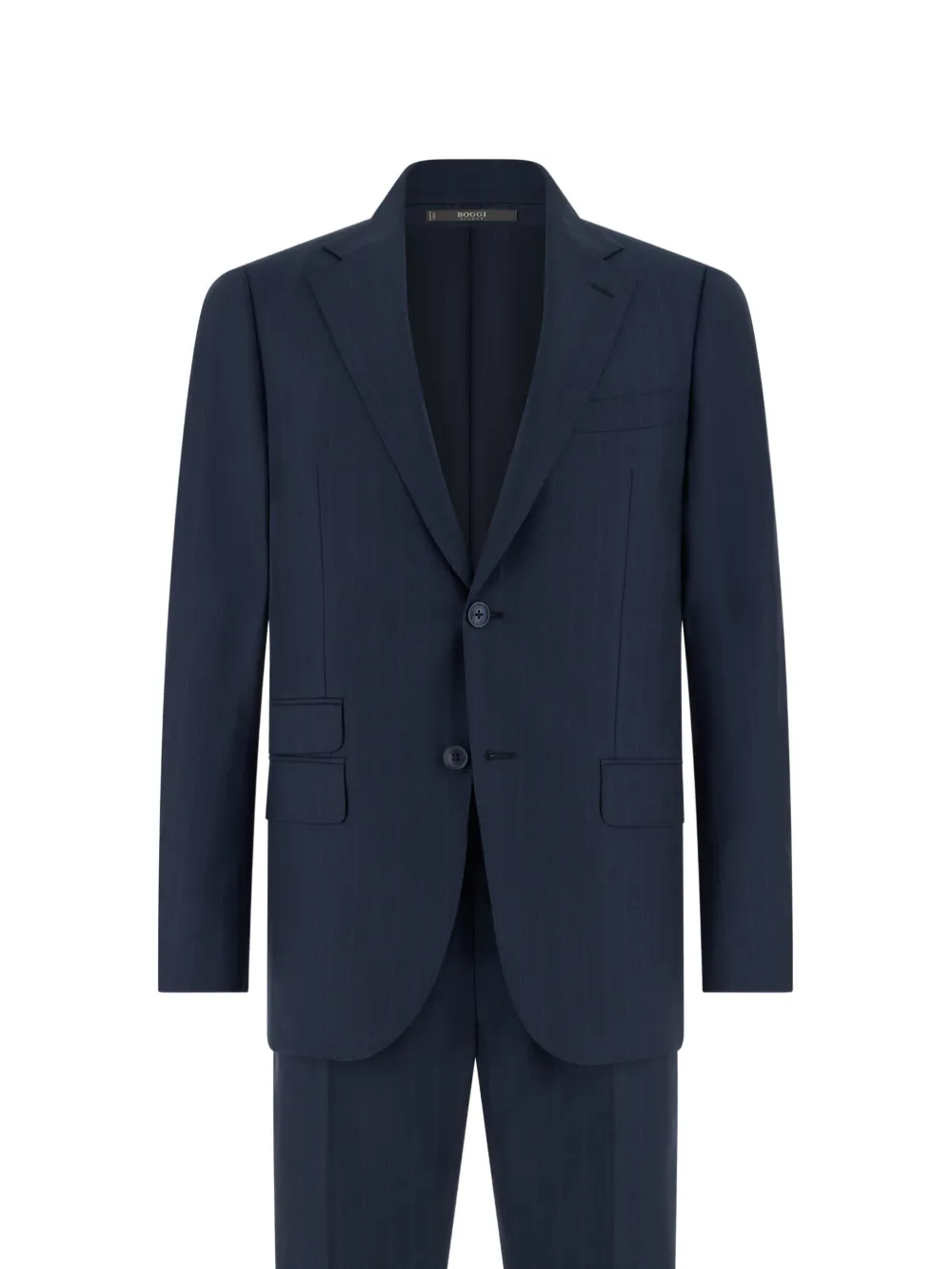 Boggi Milano pinstriped flap-pocket suit - Blu