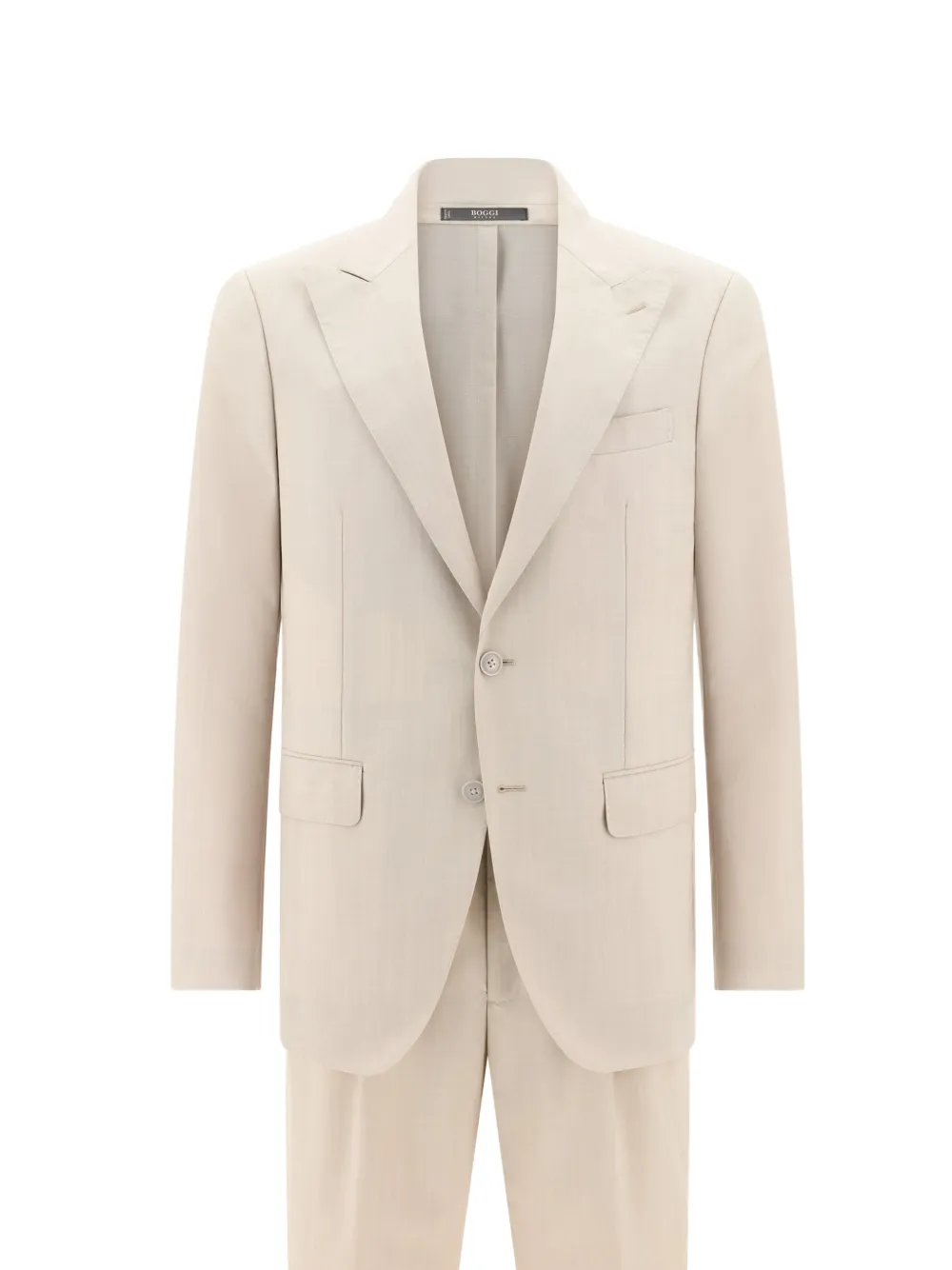 Boggi Milano peak-lapels wool suit - Toni neutri