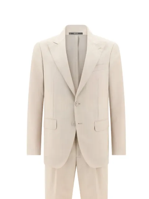Boggi Milano peak-lapels wool suit