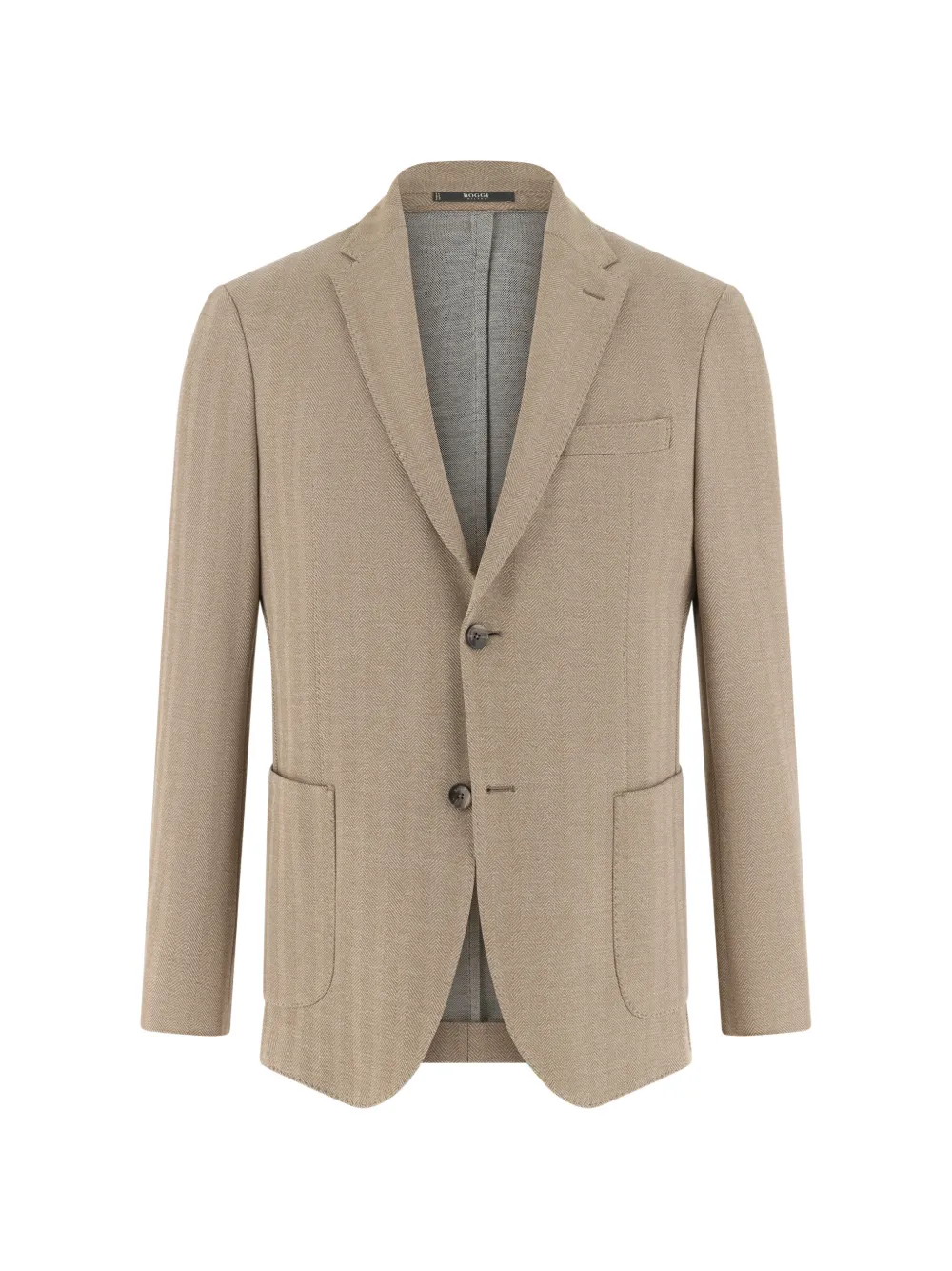 Boggi Milano herringbone patch pocket jacket - Toni neutri