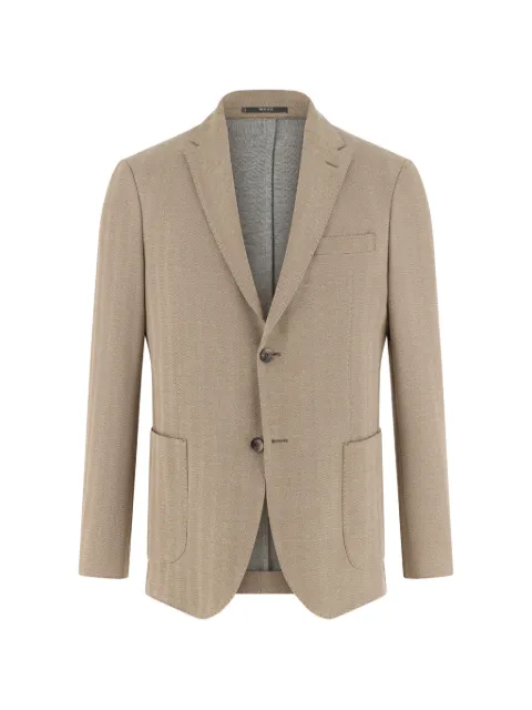 Boggi Milano herringbone patch pocket jacket