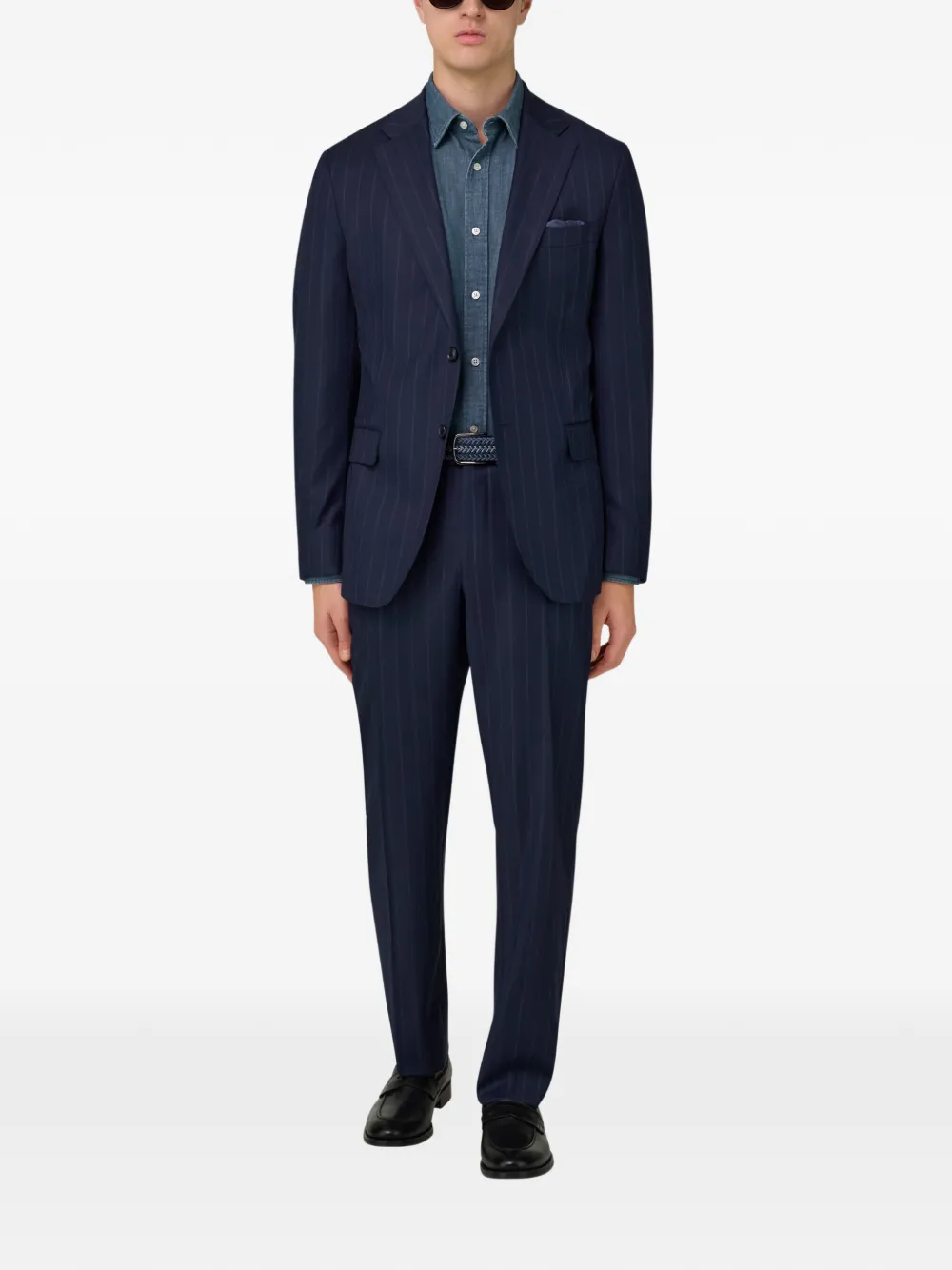 Boggi Milano pinstriped flap-pockets suit | Single Breasted Suits | Image 2