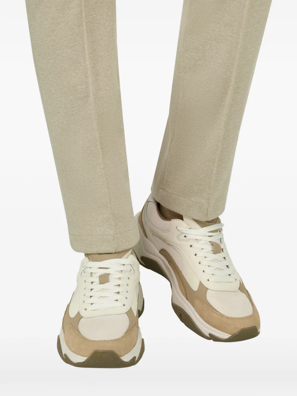 Boggi Milano Storm leren sneakers Beige