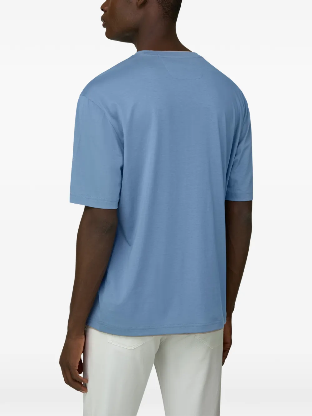 Contrasting-Trim Cotton T-Shirt