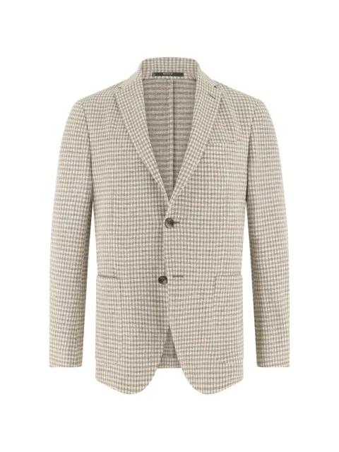Boggi Milano micro-patterned single-breasted blazer