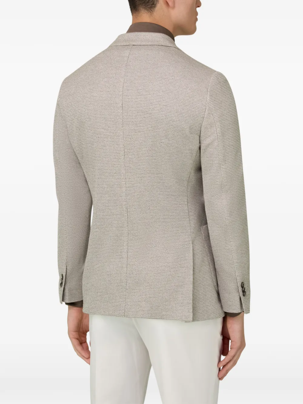 Textured Patch-Pocket Blazer