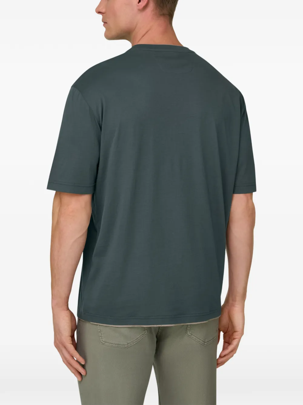 contrasting-trim cotton T-Shirt