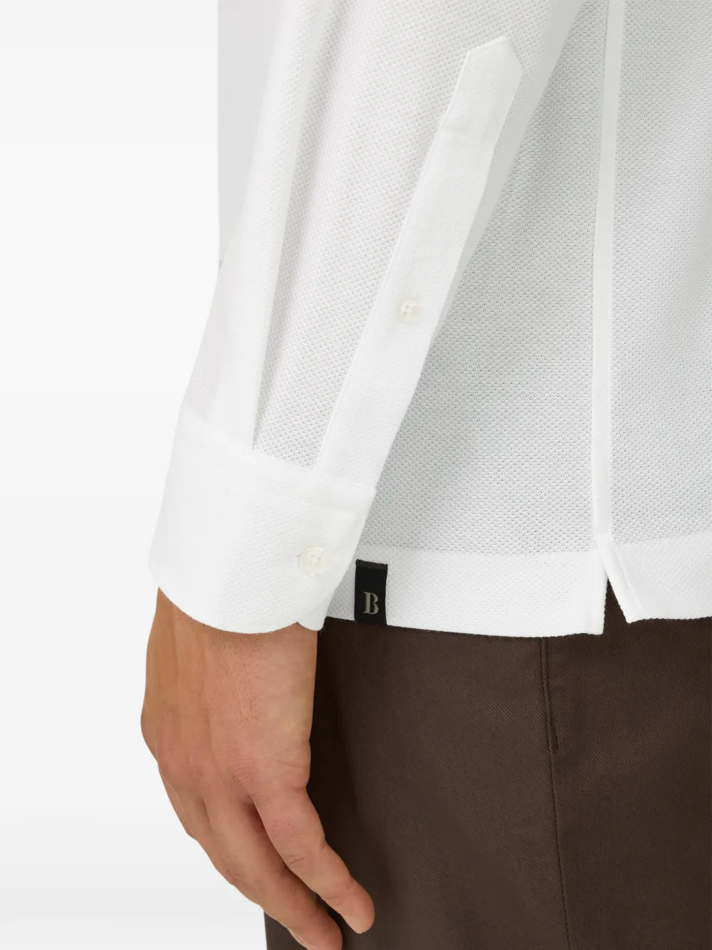 Boggi Milano Jersey poloshirt met knopen Wit