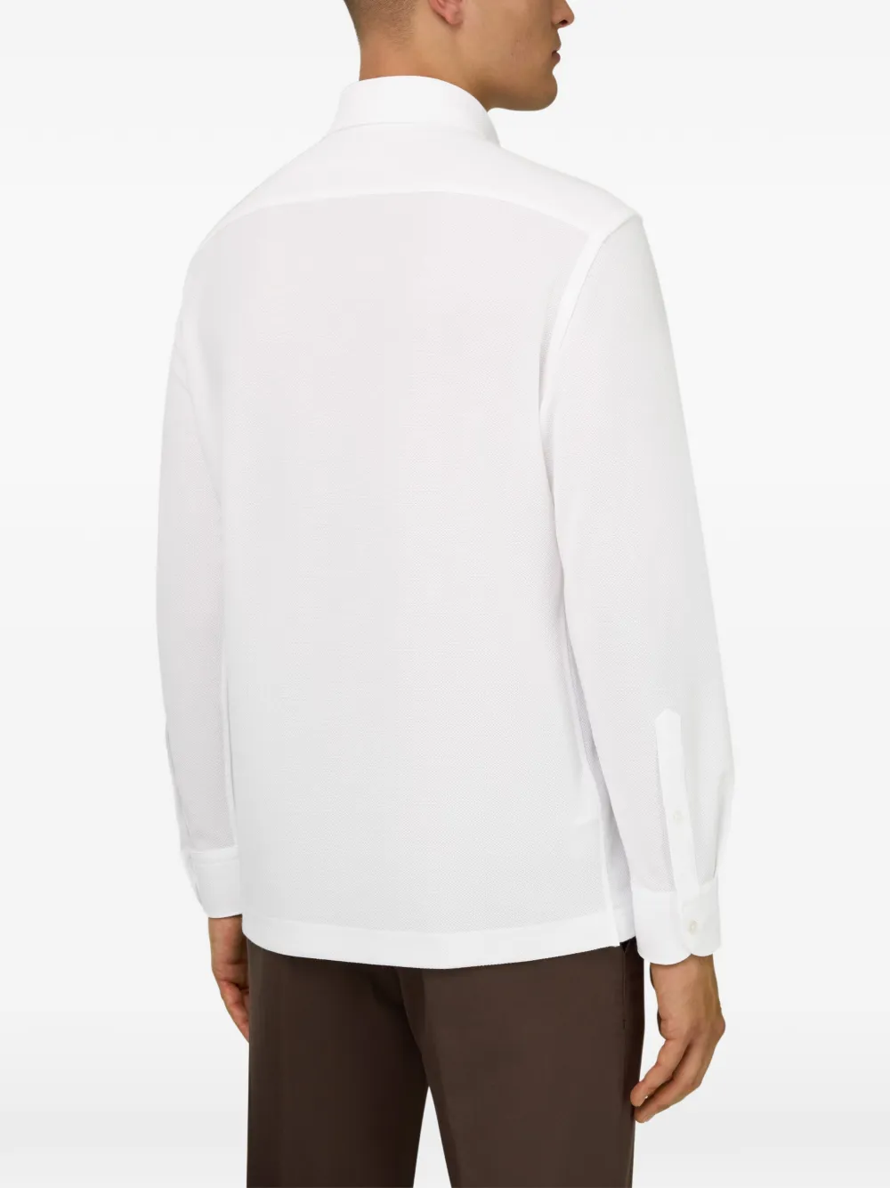 Boggi Milano Jersey poloshirt met knopen Wit