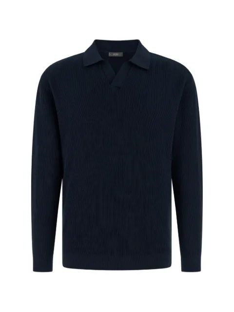 Boggi Milano open-neck ribbed sweater