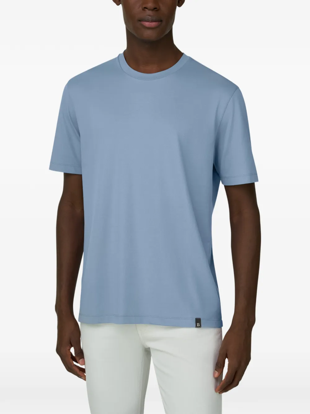 Boggi Milano T-shirt met patch Blauw