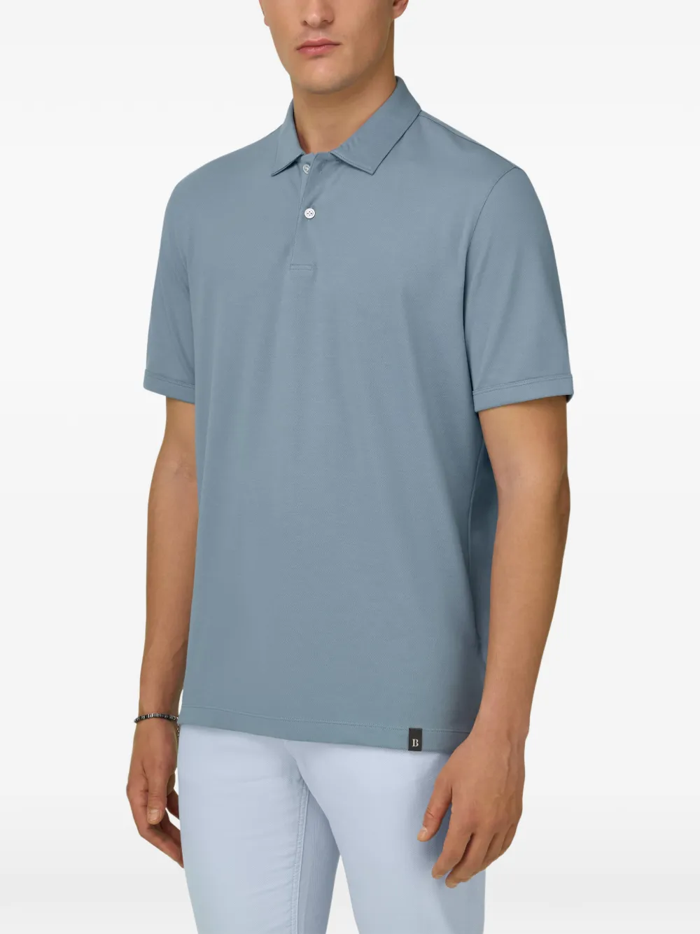 Boggi Milano Poloshirt met logolabel Blauw