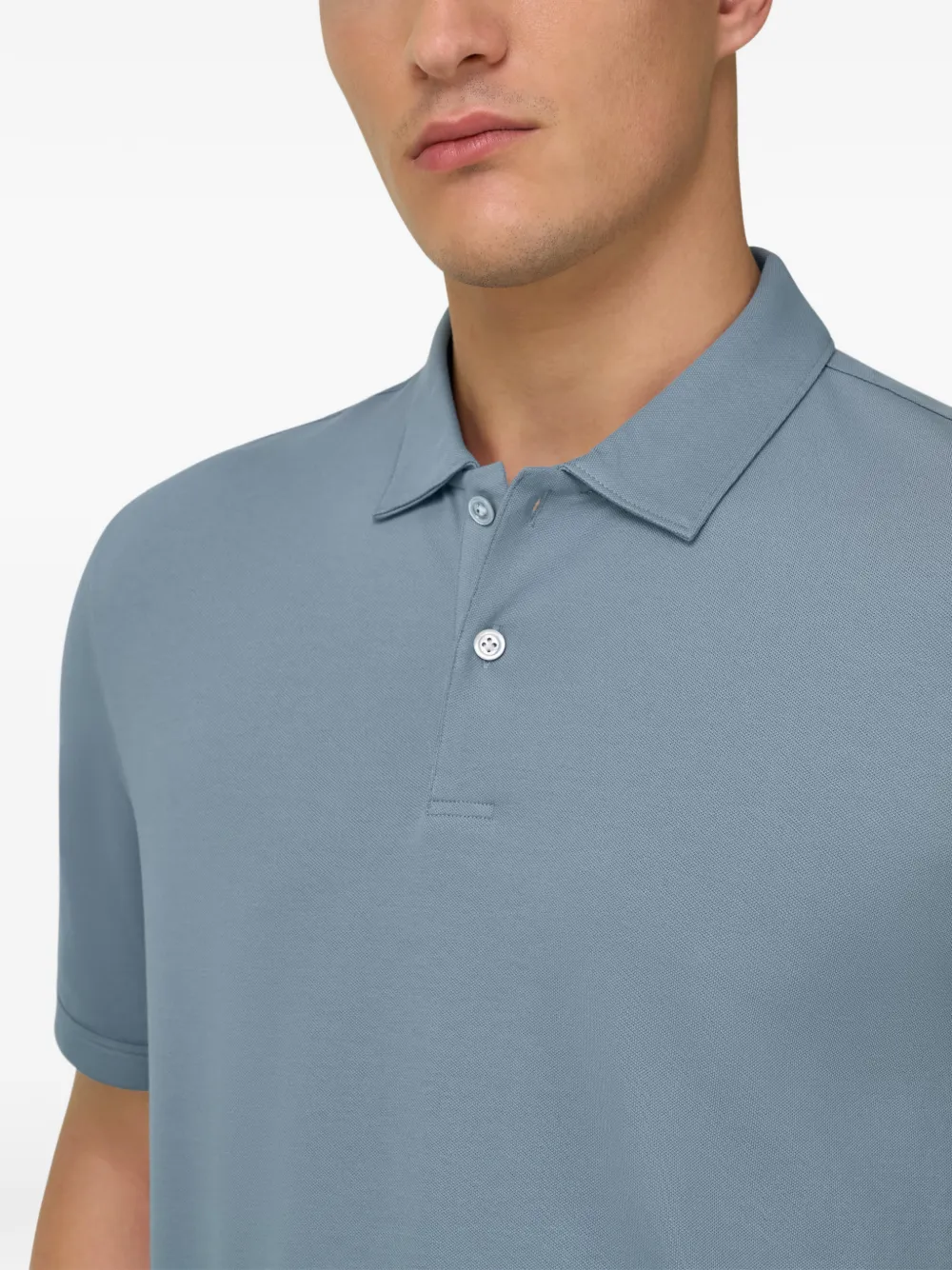 Boggi Milano Poloshirt met logolabel Blauw