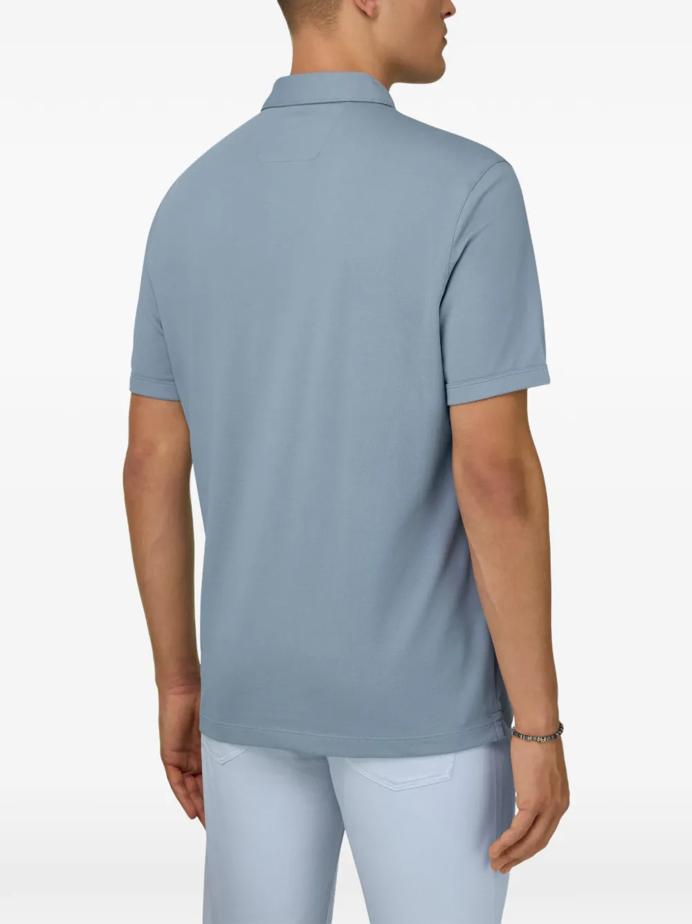 Boggi Milano Poloshirt met logolabel Blauw