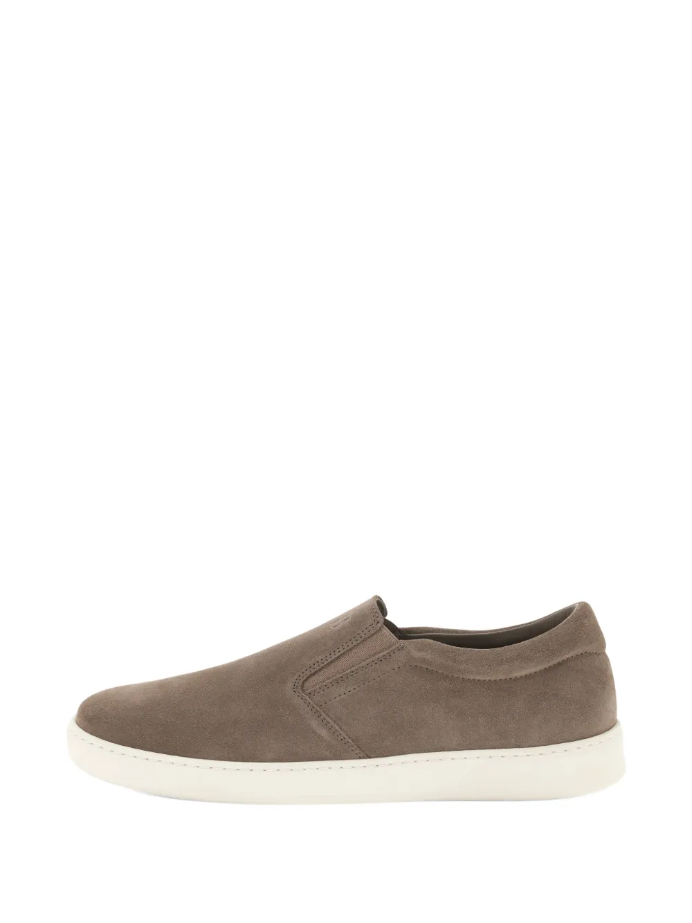 Boggi Milano Heritage suède slip-on sneakers Bruin