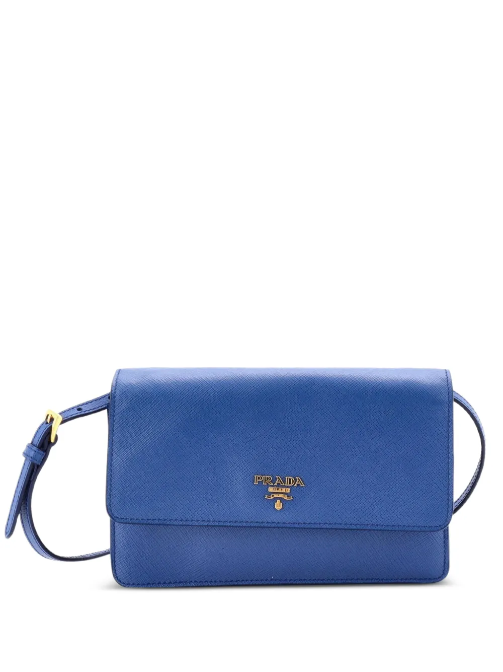 Prada Pre-Owned Wallet on Strap Saffiano Leather Small crossbody bag - Blue