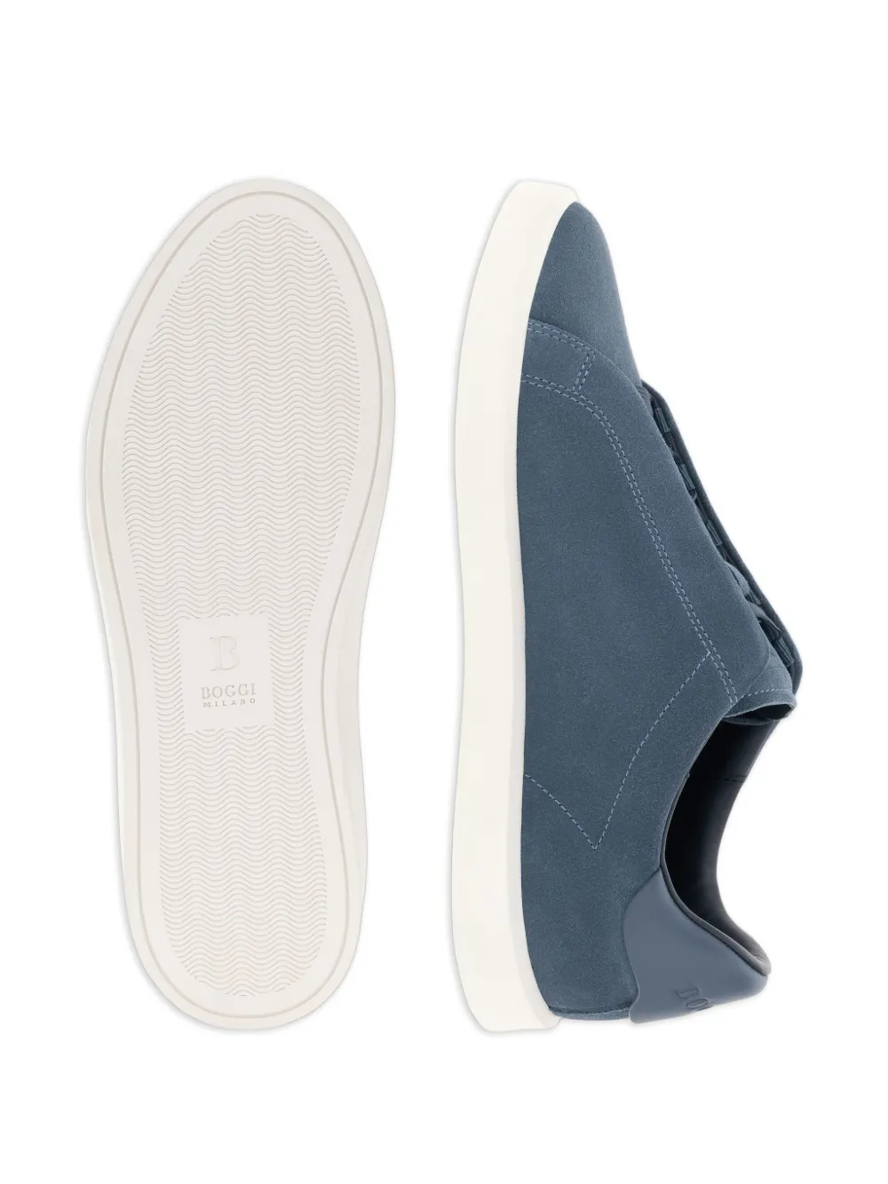 Boggi Milano Essence suède sneakers Blauw