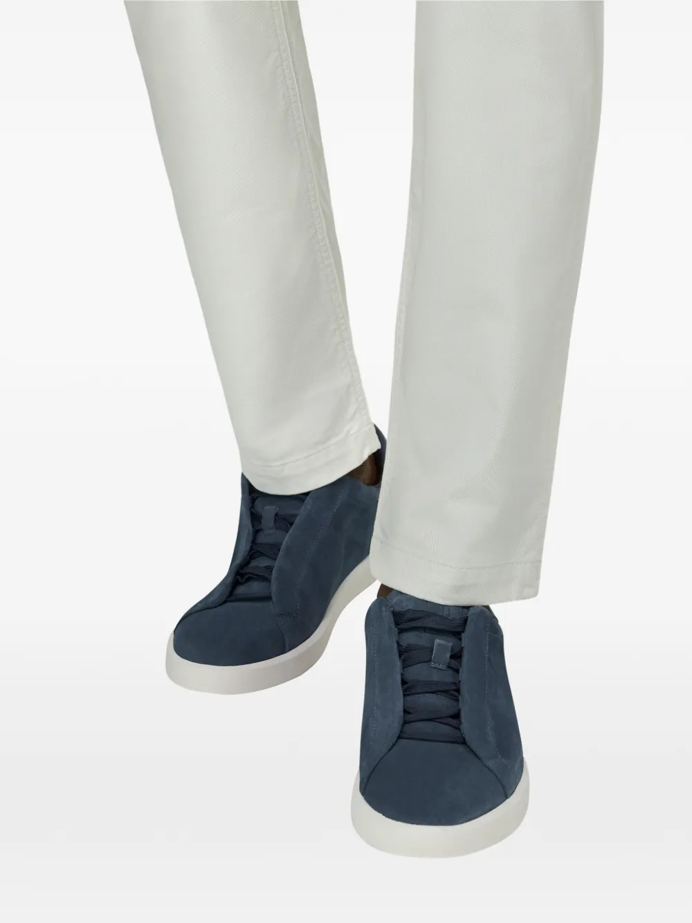 Boggi Milano Essence suède sneakers Blauw