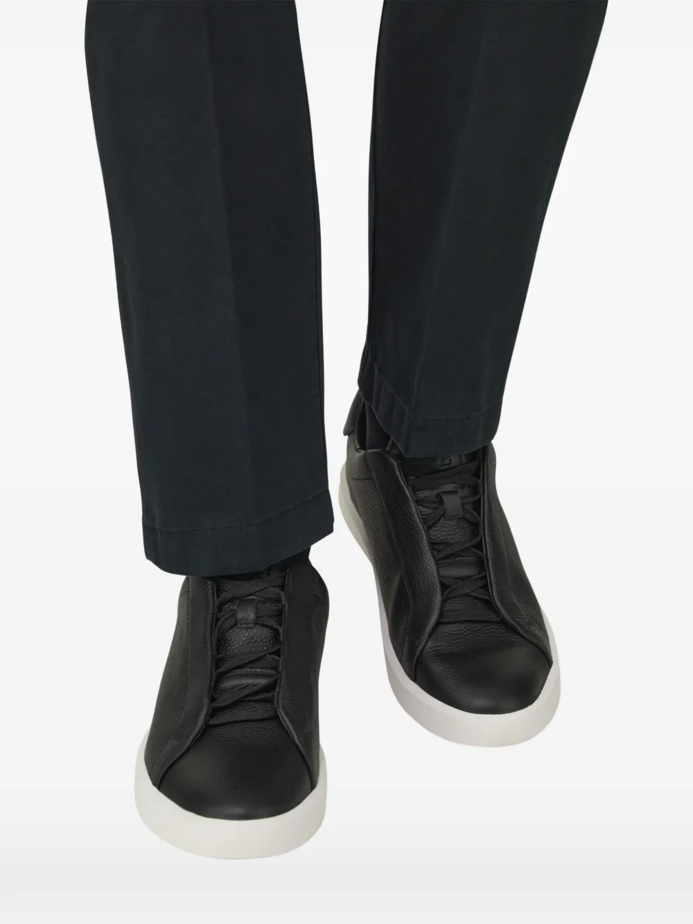 Boggi Milano Essence leren sneakers Zwart