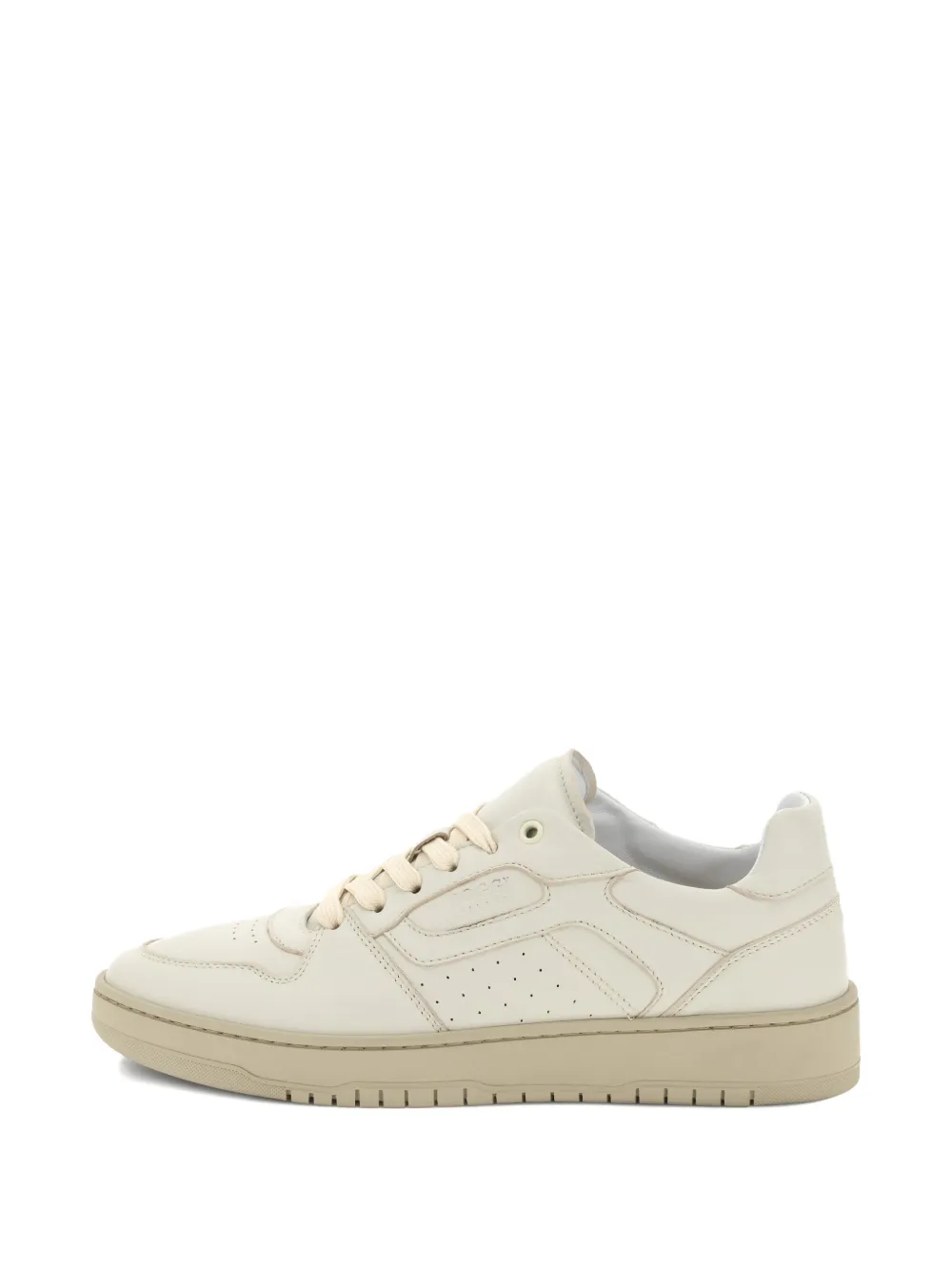 Boggi Milano Origin geperforeerde leren sneakers Beige