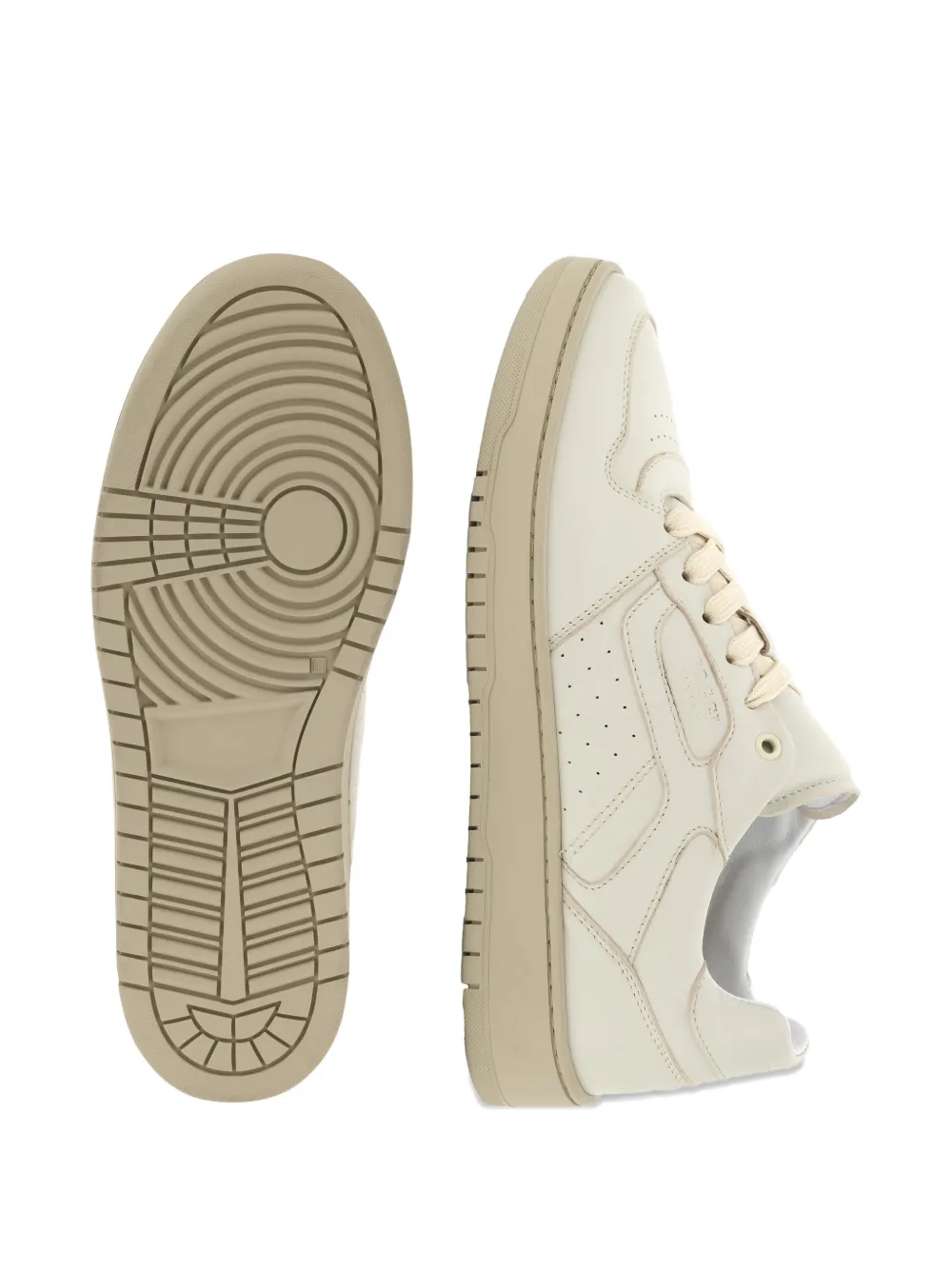 Boggi Milano Origin geperforeerde leren sneakers Beige