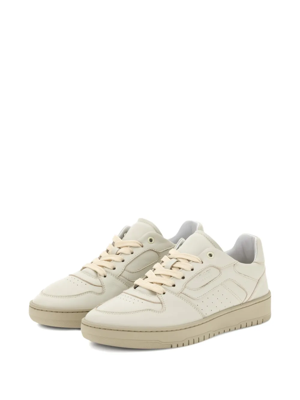Boggi Milano Origin geperforeerde leren sneakers Beige