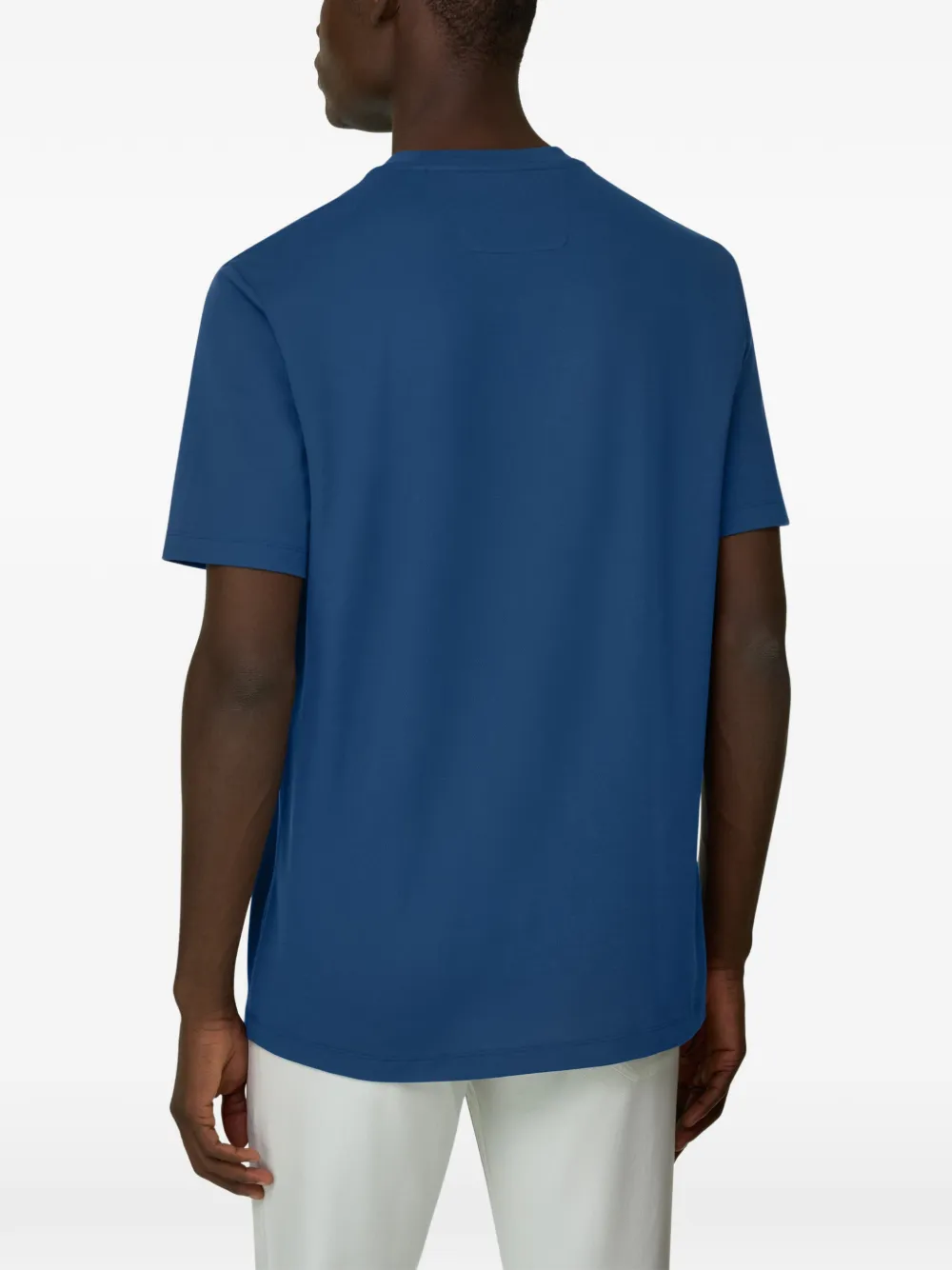 Boggi Milano T-shirt met patch Blauw