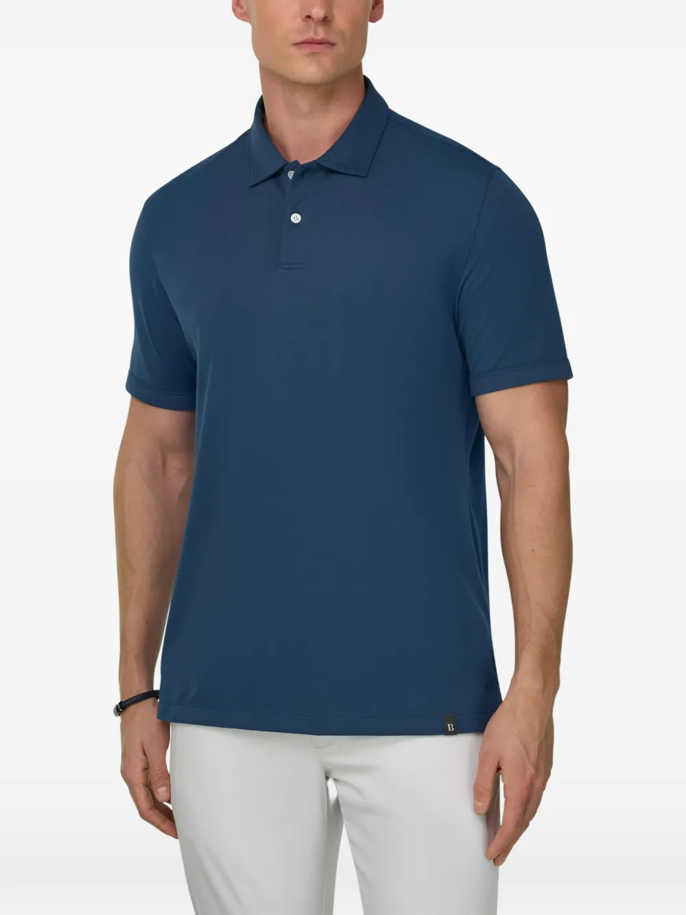 Boggi Milano Poloshirt met knopen Blauw