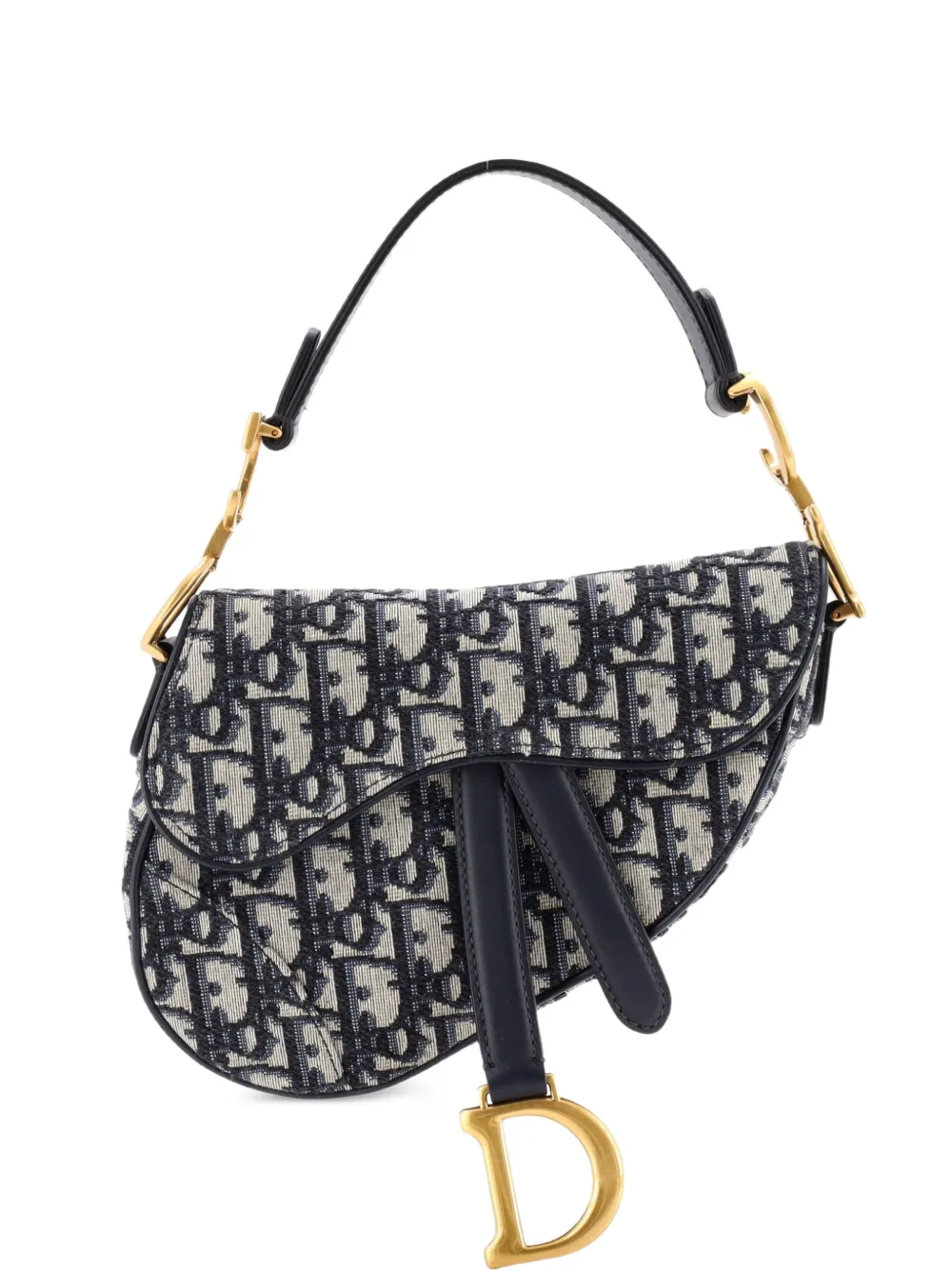 Christian Dior Pre-Owned Saddle Handbag Oblique Canvas Mini shoulder bag - Blu